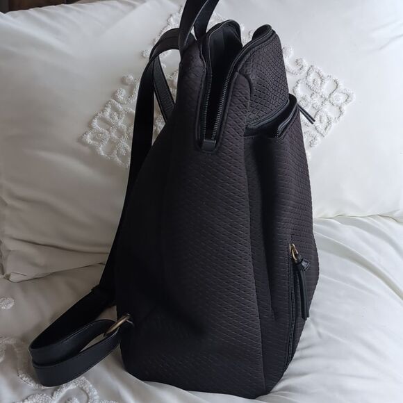 The Sak Olvera? Black Quilted Neoprene Backpack NWOT main image 11